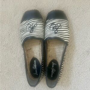 Sam Edelman Black and White Espadrille Flats